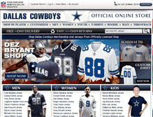 Tablet Screenshot of officialcowboysnflstore.com